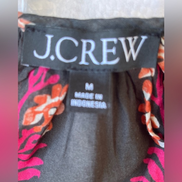 Women's  J.crew Tie-shoulder tank top in cocoa block-print cotton M - Picture 3 of 4